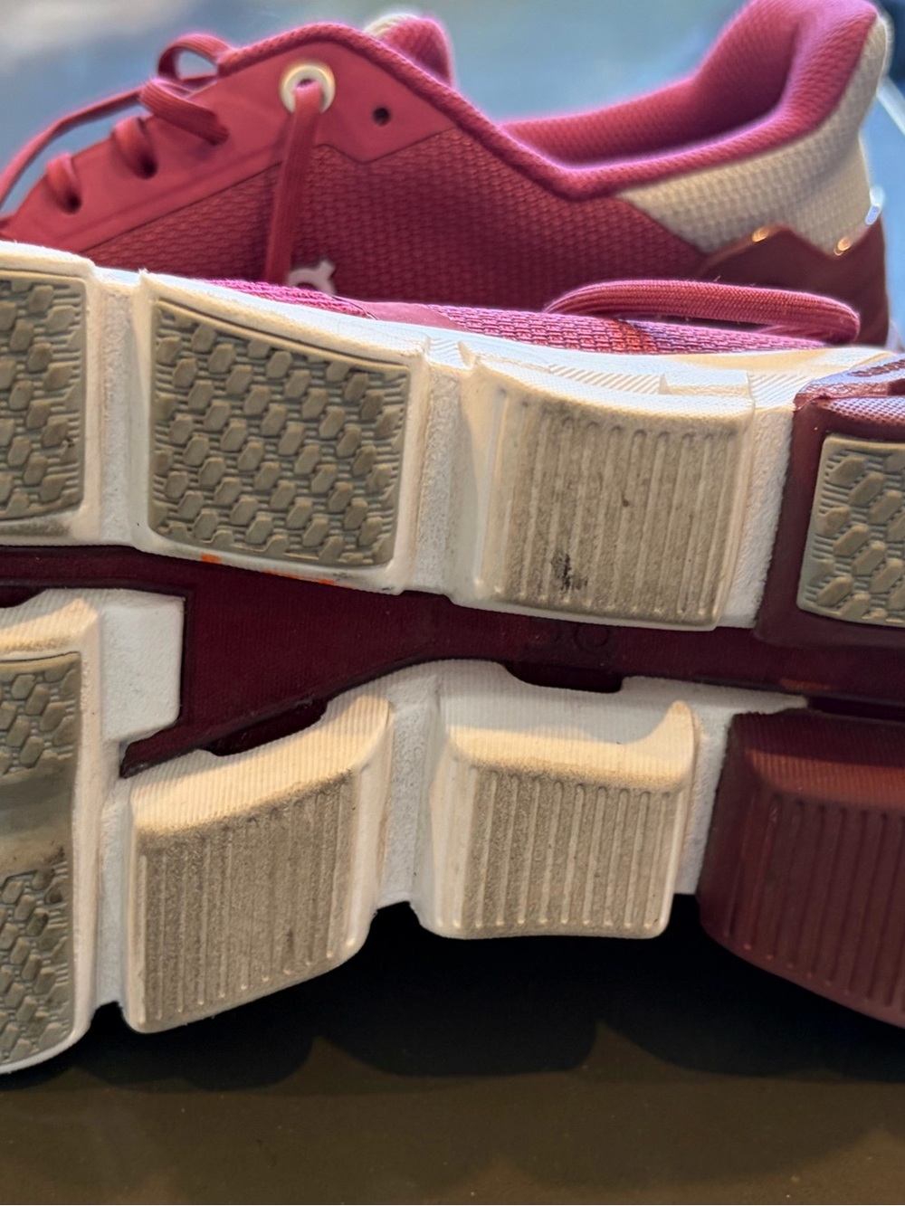 On Running Women's Pink Mesh Cloud Sneakers - Picture 7 of 11